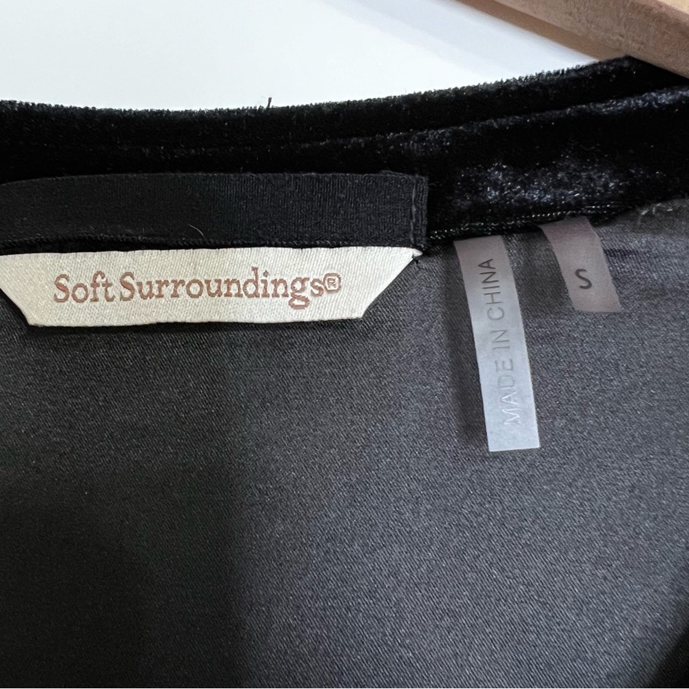 Soft Surroundings Grunge Asymmetric Velvet Cropped Moto Jacket S Black Zip Edgy - Picture 7 of 8